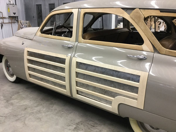 Car with wood accents