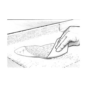 diagram of applying fiberglass
