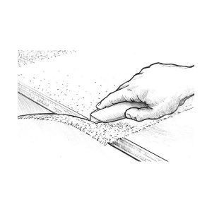 diagram of trimming excess cloth