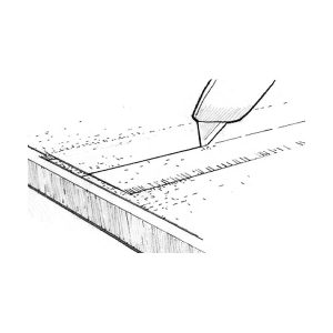 diagram of trimming overlapped cloth after the epoxy gels
