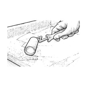 diagram of applying fiberglass with a roller