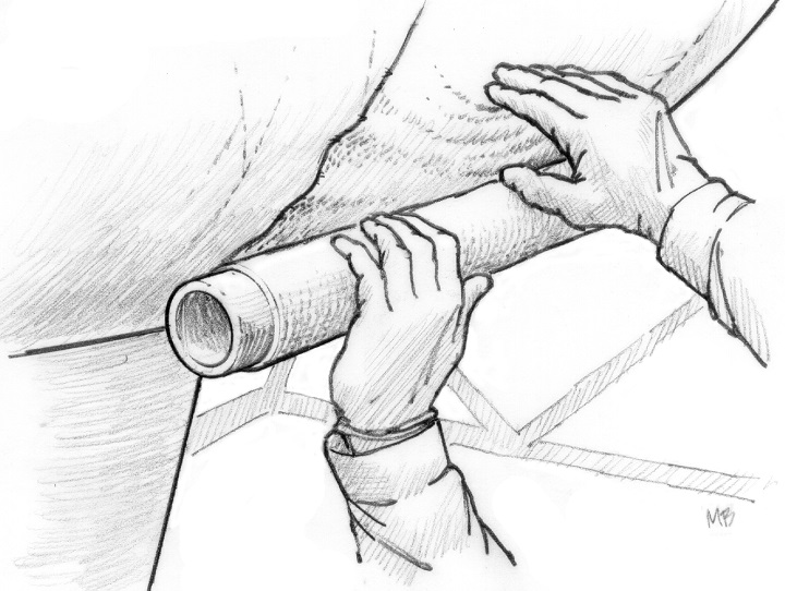 diagram of overhead fiberglass application